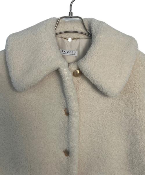 ECOPEL（ECOPEL）ECOPEL (ECOPEL) FRAY ID (フレイ アイディー) ECOPEL FRAY ID ボアジャケット ホワイトの古着・服飾アイテム