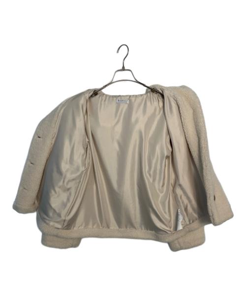 ECOPEL（ECOPEL）ECOPEL (ECOPEL) FRAY ID (フレイ アイディー) ECOPEL FRAY ID ボアジャケット ホワイトの古着・服飾アイテム