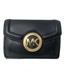 MICHAEL KORS（マイケルコース）の古着「MICHAEL KORS　3つ折り財布」｜ブラック×ゴールド