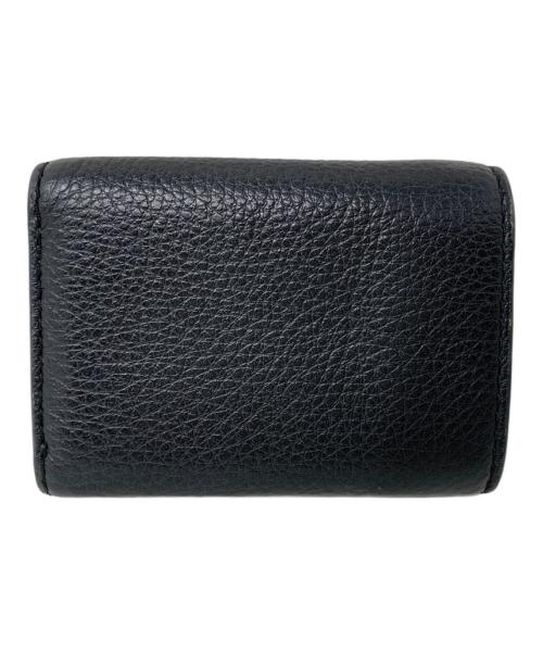 MICHAEL KORS（マイケルコース）MICHAEL KORS (マイケルコース) MICHAEL KORS　3つ折り財布 ブラック×ゴールドの古着・服飾アイテム