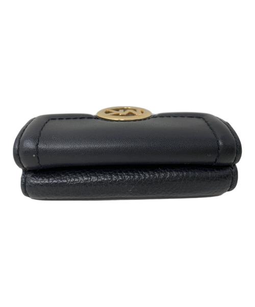 MICHAEL KORS（マイケルコース）MICHAEL KORS (マイケルコース) MICHAEL KORS　3つ折り財布 ブラック×ゴールドの古着・服飾アイテム