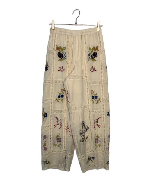 TODAYFUL（トゥデイフル）TODAYFUL (トゥデイフル) TODAYFUL Embroidery Patchwork Trousers ホワイト サイズ:36の古着・服飾アイテム