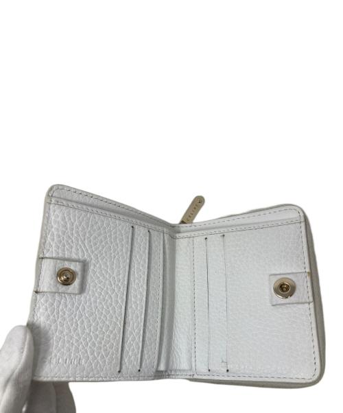 CELINE（セリーヌ）CELINE (セリーヌ) CELINE マカダムロゴ 2つ折り財布 ホワイトの古着・服飾アイテム