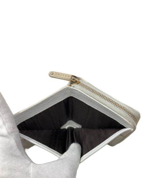 CELINE（セリーヌ）CELINE (セリーヌ) CELINE マカダムロゴ 2つ折り財布 ホワイトの古着・服飾アイテム
