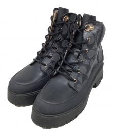 COACH（コーチ）の古着「COACH ROYCE SIG BOOT ハイカットスニーカー」｜ブラウン