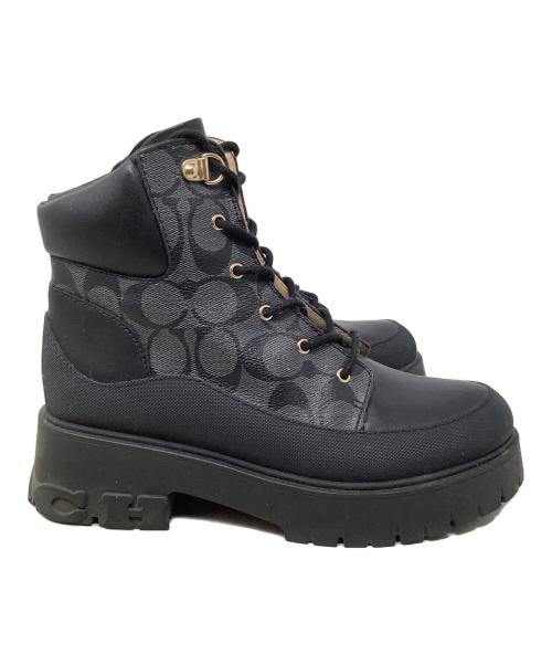 COACH（コーチ）COACH (コーチ) COACH ROYCE SIG BOOT ハイカットスニーカー ブラウン サイズ:24cmの古着・服飾アイテム