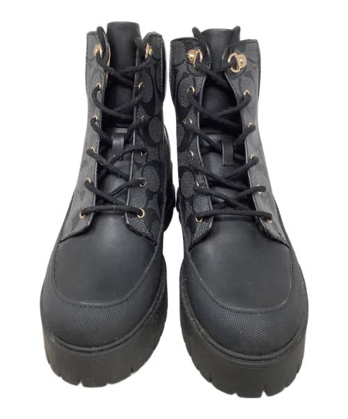 COACH（コーチ）COACH (コーチ) COACH ROYCE SIG BOOT ハイカットスニーカー ブラウン サイズ:24cmの古着・服飾アイテム