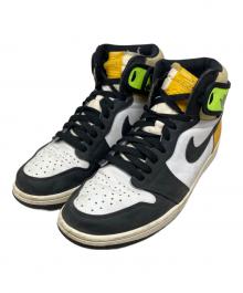 NIKE（ナイキ）の古着「NIKE AIR JORDAN 1 RETRO HIGH OG ハイカットスニーカー」｜ホワイト×ブラック×オレンジ×グリーン
