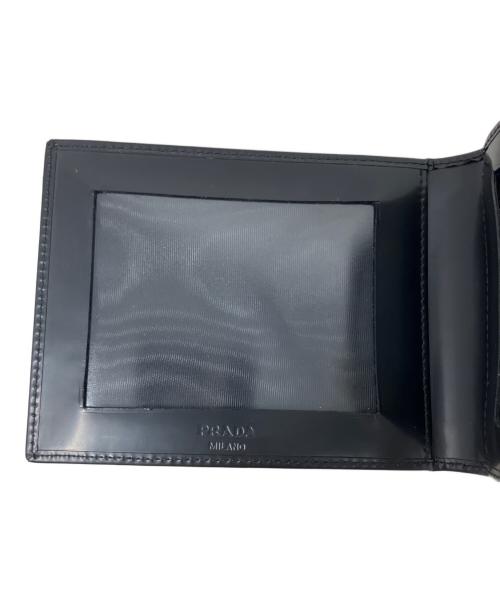 PRADA（プラダ）PRADA (プラダ) PRADA 2つ折りパスケース ブラックの古着・服飾アイテム