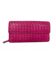BOTTEGA VENETA（ボッテガベネタ）の古着「BOTTEGA VENETA 長財布」｜ピンク