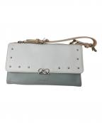 LOEWEロエベ）の古着「LOEWE ハンドバッグ」｜ホワイト×スカイブルー