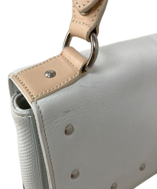 LOEWE（ロエベ）LOEWE (ロエベ) LOEWE ハンドバッグ ホワイト×スカイブルーの古着・服飾アイテム