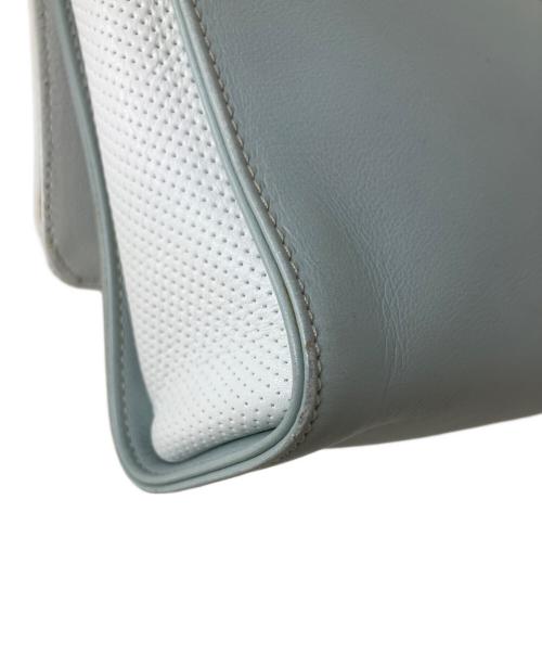 LOEWE（ロエベ）LOEWE (ロエベ) LOEWE ハンドバッグ ホワイト×スカイブルーの古着・服飾アイテム