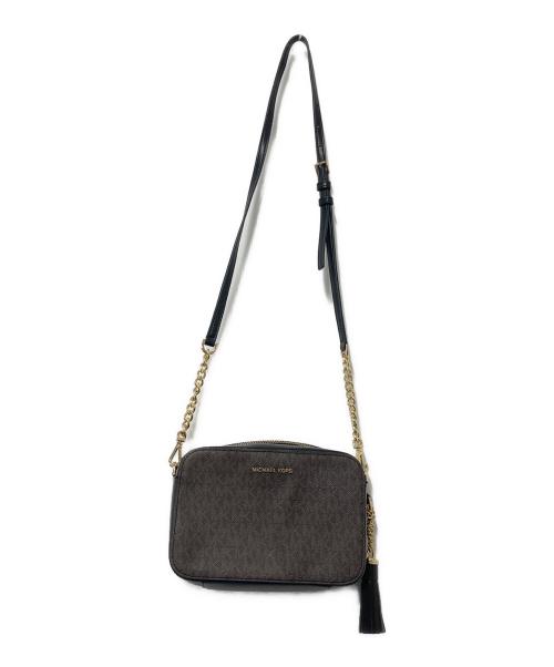 MICHAEL KORS（マイケルコース）MICHAEL KORS (マイケルコース) ショルダーバッグ ブラック×ブラウンの古着・服飾アイテム