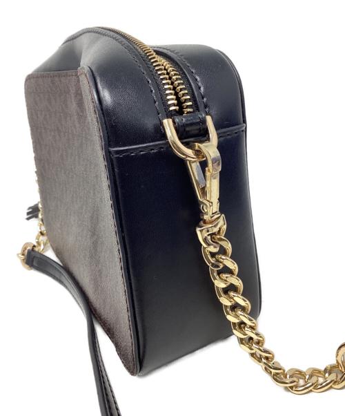 MICHAEL KORS（マイケルコース）MICHAEL KORS (マイケルコース) ショルダーバッグ ブラック×ブラウンの古着・服飾アイテム