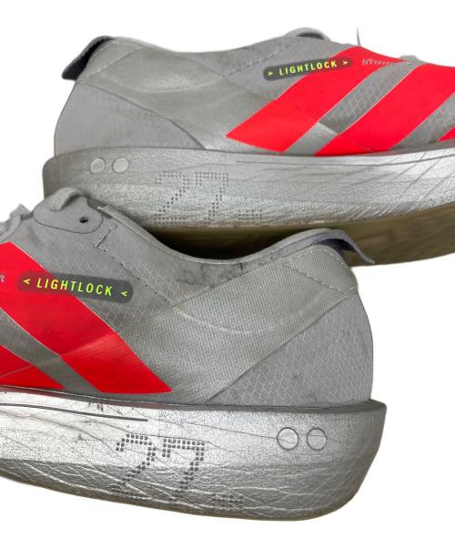 adidas（アディダス）adidas (アディダス) adidas ADIZERO JAPAN 9 ランニングシューズ シルバー×レッド サイズ:26㎝の古着・服飾アイテム