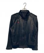 ROIAL INTLROIAL INTL）の古着「ROIAL INTL シングルライダースジャケット」｜ブラック