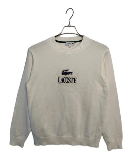 LACOSTE（ラコステ）LACOSTE (ラコステ) LACOSTE 薄手ニット ホワイト サイズ:Lの古着・服飾アイテム