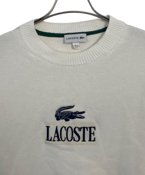 LACOSTE（ラコステ）LACOSTE (ラコステ) LACOSTE 薄手ニット ホワイト サイズ:Lの古着・服飾アイテム