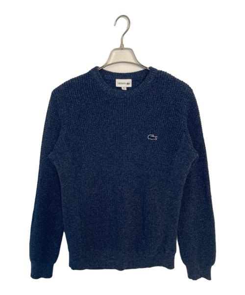 LACOSTE（ラコステ）LACOSTE (ラコステ) LACOSTE ヘザーカラーリングワッフルニット ネイビー サイズ:Mの古着・服飾アイテム