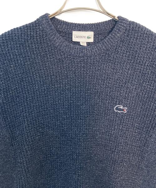 LACOSTE（ラコステ）LACOSTE (ラコステ) LACOSTE ヘザーカラーリングワッフルニット ネイビー サイズ:Mの古着・服飾アイテム