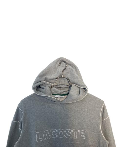 LACOSTE（ラコステ）LACOSTE (ラコステ) LACOSTE アウトラインネームステッチスウェットフーディー グレー サイズ:Mの古着・服飾アイテム