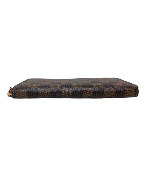 LOUIS VUITTON（ルイ ヴィトン）LOUIS VUITTON (ルイ ヴィトン) LOUIS VUITTON ダミエ・エベヌ ポルトフォイユ・クレマンス ラウンドファスナー財布 ブラウンの古着・服飾アイテム