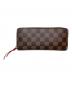 LOUIS VUITTON（ルイ ヴィトン）の古着「LOUIS VUITTON ダミエ・エベヌ ポルトフォイユ・クレマンス ラウンドファスナー財布」｜ブラウン