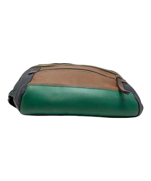 COACH（コーチ）COACH (コーチ) COACH ボディバッグ ブラウン×グリーンの古着・服飾アイテム