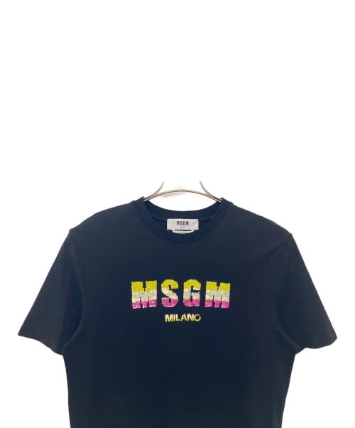 MSGM（エムエスジーエム）MSGM (エムエスジーエム) MSGM 半袖カットソー ブラック サイズ:Sの古着・服飾アイテム