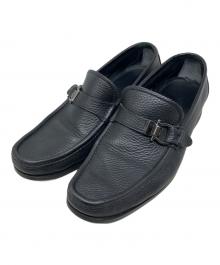 Ferragamo（フェラガモ）の古着「Ferragamo レザーシューズ」｜ブラック