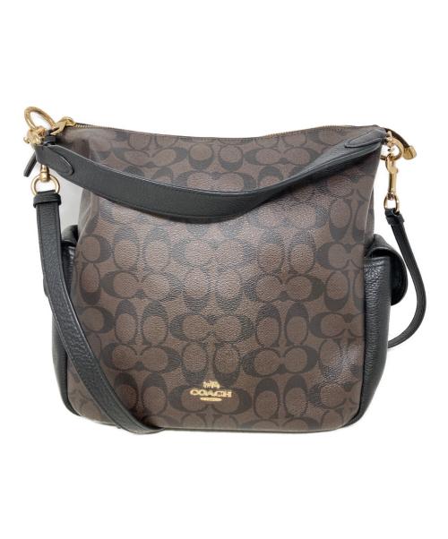 COACH（コーチ）COACH (コーチ) COACH シグネチャー 2WAYバッグ ブラウンの古着・服飾アイテム