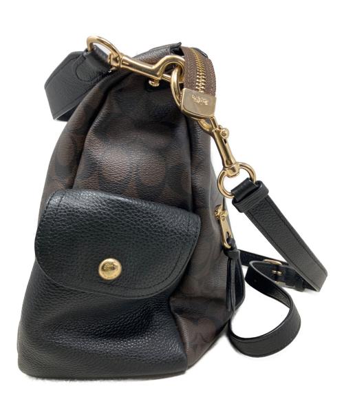 COACH（コーチ）COACH (コーチ) COACH シグネチャー 2WAYバッグ ブラウンの古着・服飾アイテム