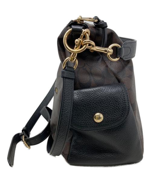 COACH（コーチ）COACH (コーチ) COACH シグネチャー 2WAYバッグ ブラウンの古着・服飾アイテム