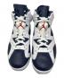 中古・古着 NIKE (ナイキ) NIKE AIR JORDAN 6 RETRO スニーカー ホワイト×ネイビー サイズ:27.5cm：13000円