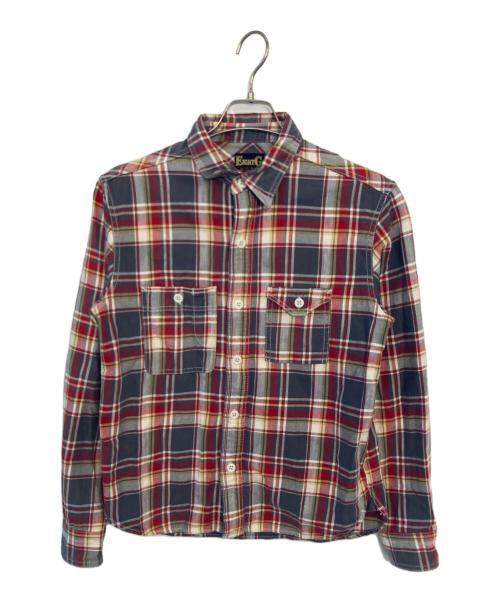 EIGHT G（エイトジー）EIGHT G (エイトジー) EIGHT G 長袖シャツ グレー×レッド サイズ:Mの古着・服飾アイテム