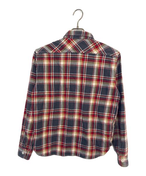 EIGHT G（エイトジー）EIGHT G (エイトジー) EIGHT G 長袖シャツ グレー×レッド サイズ:Mの古着・服飾アイテム