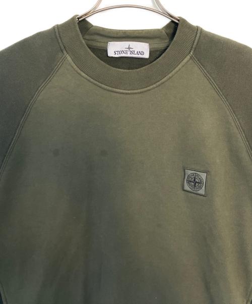 STONE ISLAND（ストーンアイランド）STONE ISLAND (ストーンアイランド) STONE ISLAND ロゴスウェット オリーブ サイズ:Mの古着・服飾アイテム