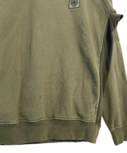 STONE ISLAND（ストーンアイランド）STONE ISLAND (ストーンアイランド) STONE ISLAND ロゴスウェット オリーブ サイズ:Mの古着・服飾アイテム