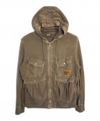 DIESELディーゼル）の古着「DIESEL ジップパーカー」｜ブラウン