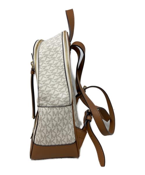 MICHAEL KORS（マイケル・コース）MICHAEL KORS (マイケル・コース) MICHAEL KORS リュック ホワイト×ブラウンの古着・服飾アイテム