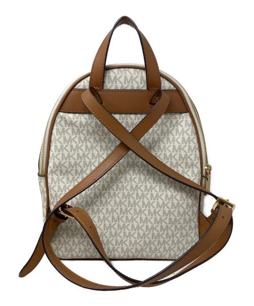 MICHAEL KORS（マイケル・コース）MICHAEL KORS (マイケル・コース) MICHAEL KORS リュック ホワイト×ブラウンの古着・服飾アイテム
