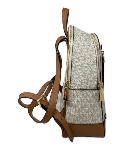 MICHAEL KORS（マイケル・コース）MICHAEL KORS (マイケル・コース) MICHAEL KORS リュック ホワイト×ブラウンの古着・服飾アイテム