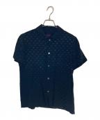 tricot COMME des GARCONSトリココムデギャルソン）の古着「tricot COMME des GARCONS 半袖シャツ」｜ブラック×シルバー