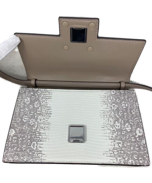 TORY BURCH（トリーバーチ）TORY BURCH (トリーバーチ) TORY BURCH lizard mini bag 2WAYバッグ ホワイト×グレーの古着・服飾アイテム