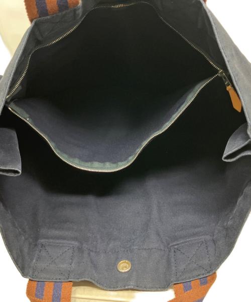 HERMES（エルメス）HERMES (エルメス) HERMES フールトゥMM トートバッグ ネイビー×ブラウンの古着・服飾アイテム