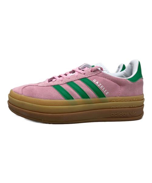 adidas（アディダス）adidas (アディダス) adidas GAZELLE BOLD スニーカー ピンク×グリーン サイズ:24.5cmの古着・服飾アイテム