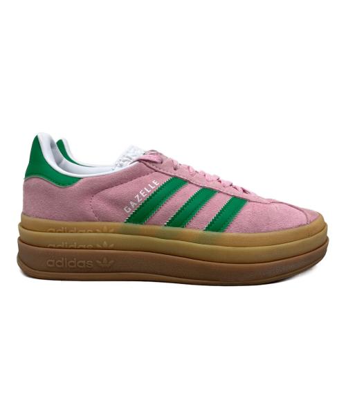adidas（アディダス）adidas (アディダス) adidas GAZELLE BOLD スニーカー ピンク×グリーン サイズ:24.5cmの古着・服飾アイテム