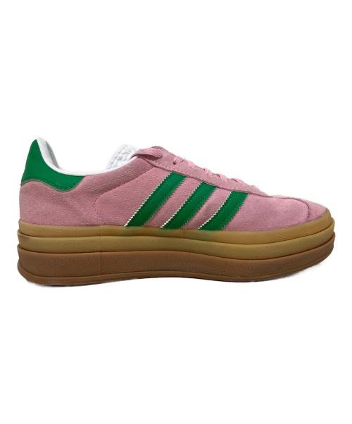 adidas（アディダス）adidas (アディダス) adidas GAZELLE BOLD スニーカー ピンク×グリーン サイズ:24.5cmの古着・服飾アイテム