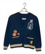 COACH×PEANUTSコーチ×ピーナッツ）の古着「COACH PEANUTS 厚手カーディガン」｜ネイビー